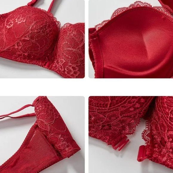 Front Lock Sexy Lift-up C-cup Padded bra set - Picture 3 of 3